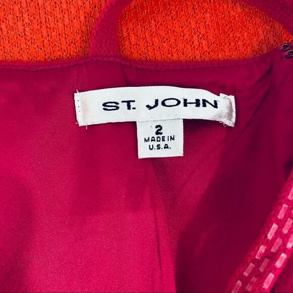 St. John Santana Knit Cocktail Dress Size 2 - Picture 12 of 12